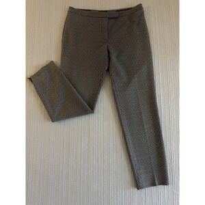 Peserico Handmade Geometric Pattern Dress Pants Straight Leg size Italy 46